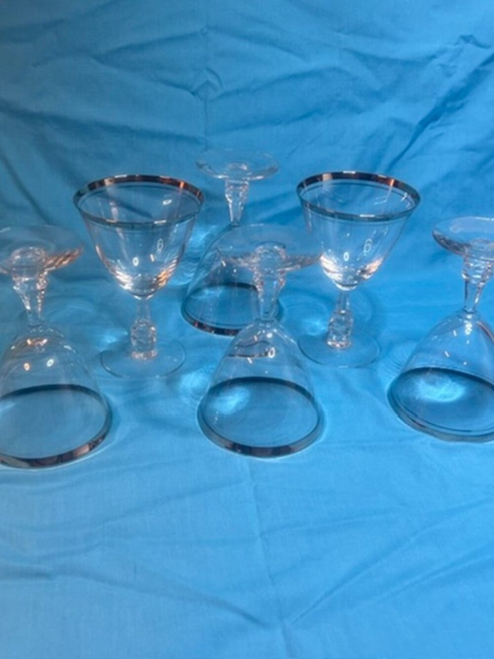 Set of Six (6) Tiffin-Franciscan Brookmar Wine Glass Platinum Ridge (Set of Six)